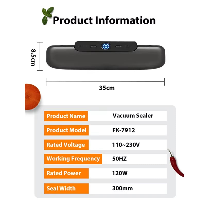 Vacuum Sealer Packaging Machine Food Vacuum 